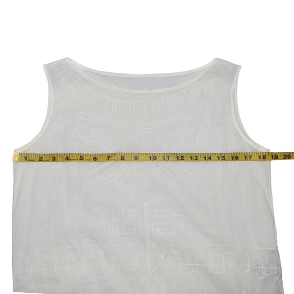 Vintage Rare Issey Miyake Embroidered Cotton Sleeveless Top Tank S As is - Picture 10 of 12